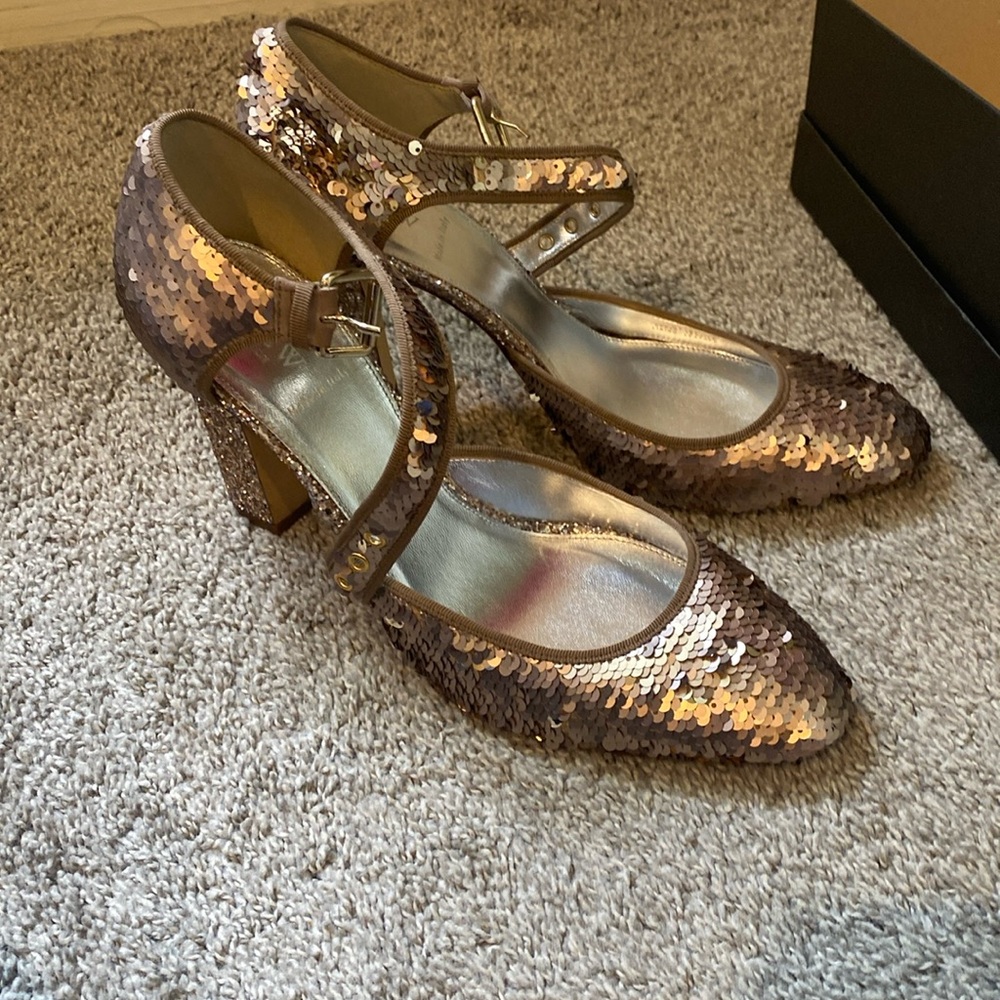 J. Crew Collection Sequin Heels Nib - image 1